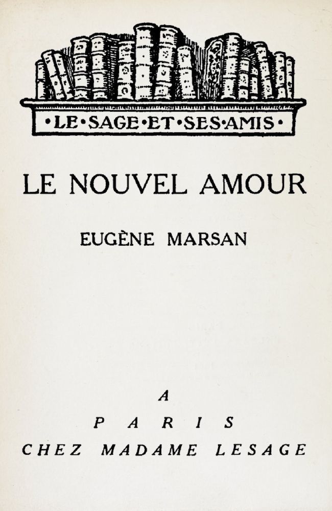 Copertina di Le nouvel amour, di Eugène Marsan
