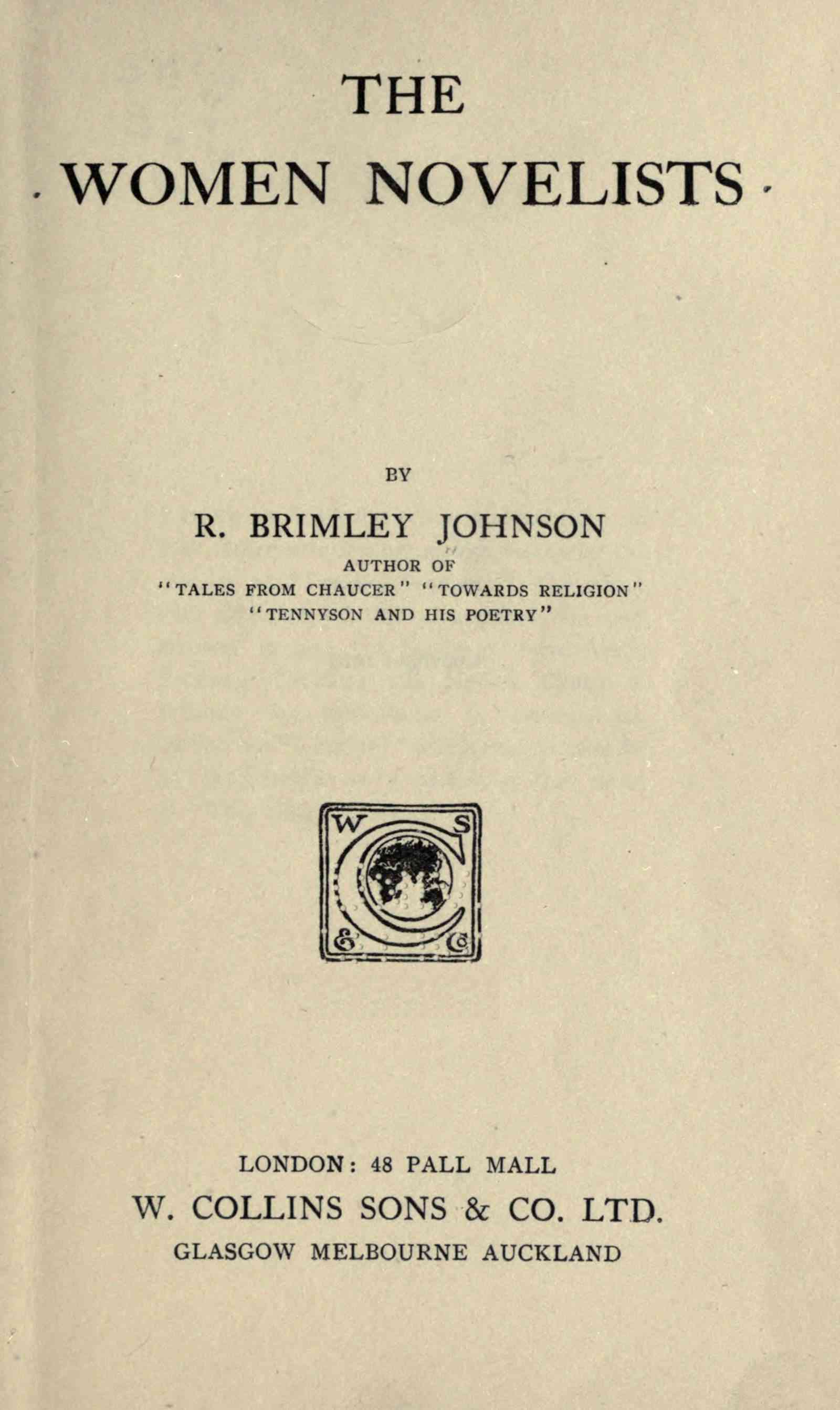 Copertina di The women novelists, di R. Brimley Johnson