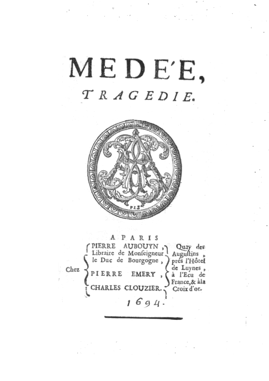 Copertina di Médée: tragédie, di baron de Hilaire Bernard de Requeleyne Longepierre