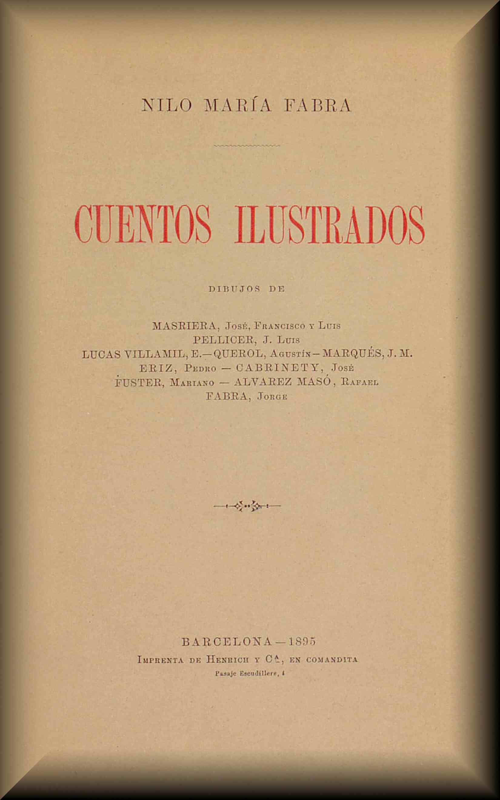 Capa de Cuentos ilustrados, de Nilo María Fabra