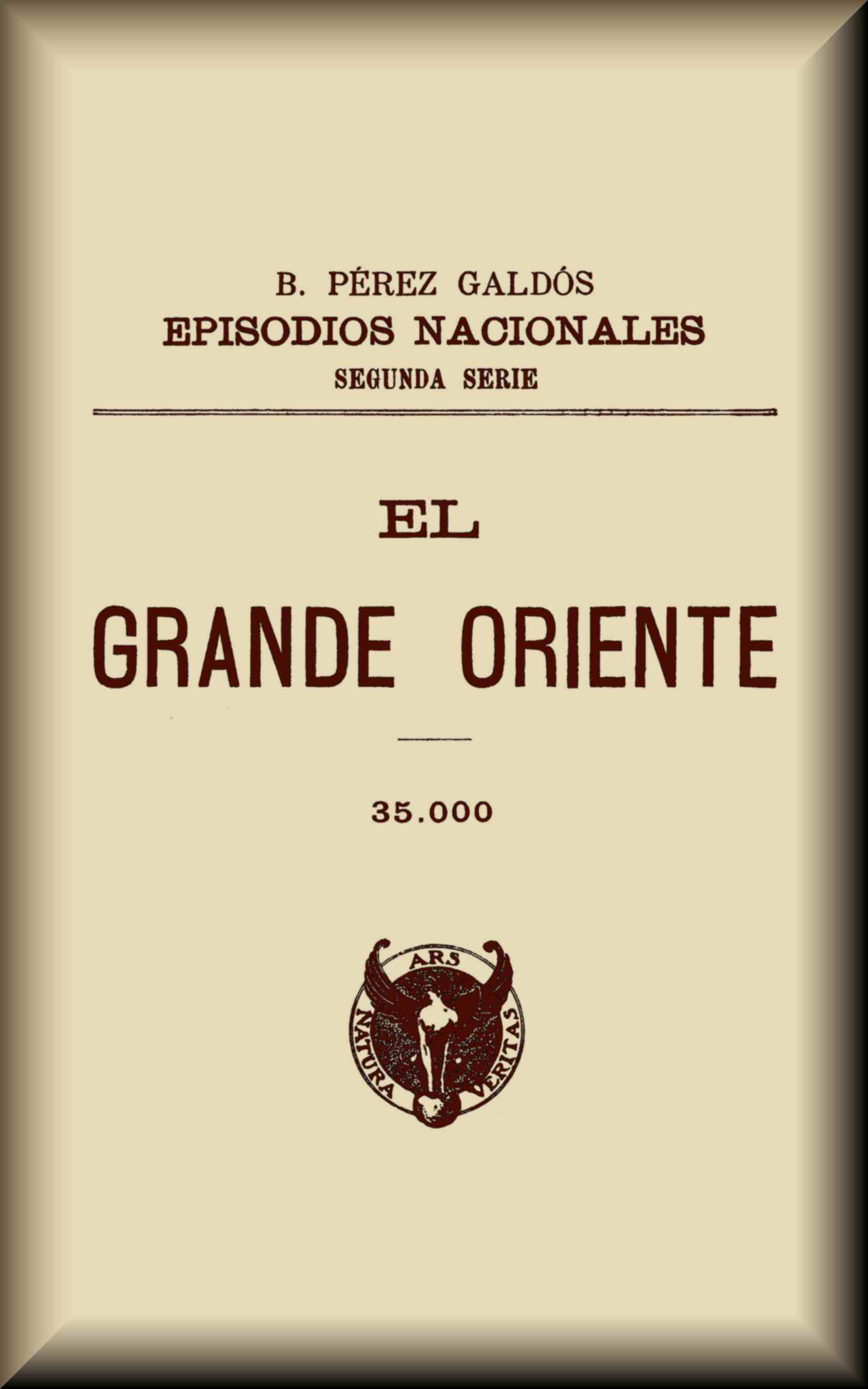 Couverture de El Grande Oriente par Benito Pérez Galdós