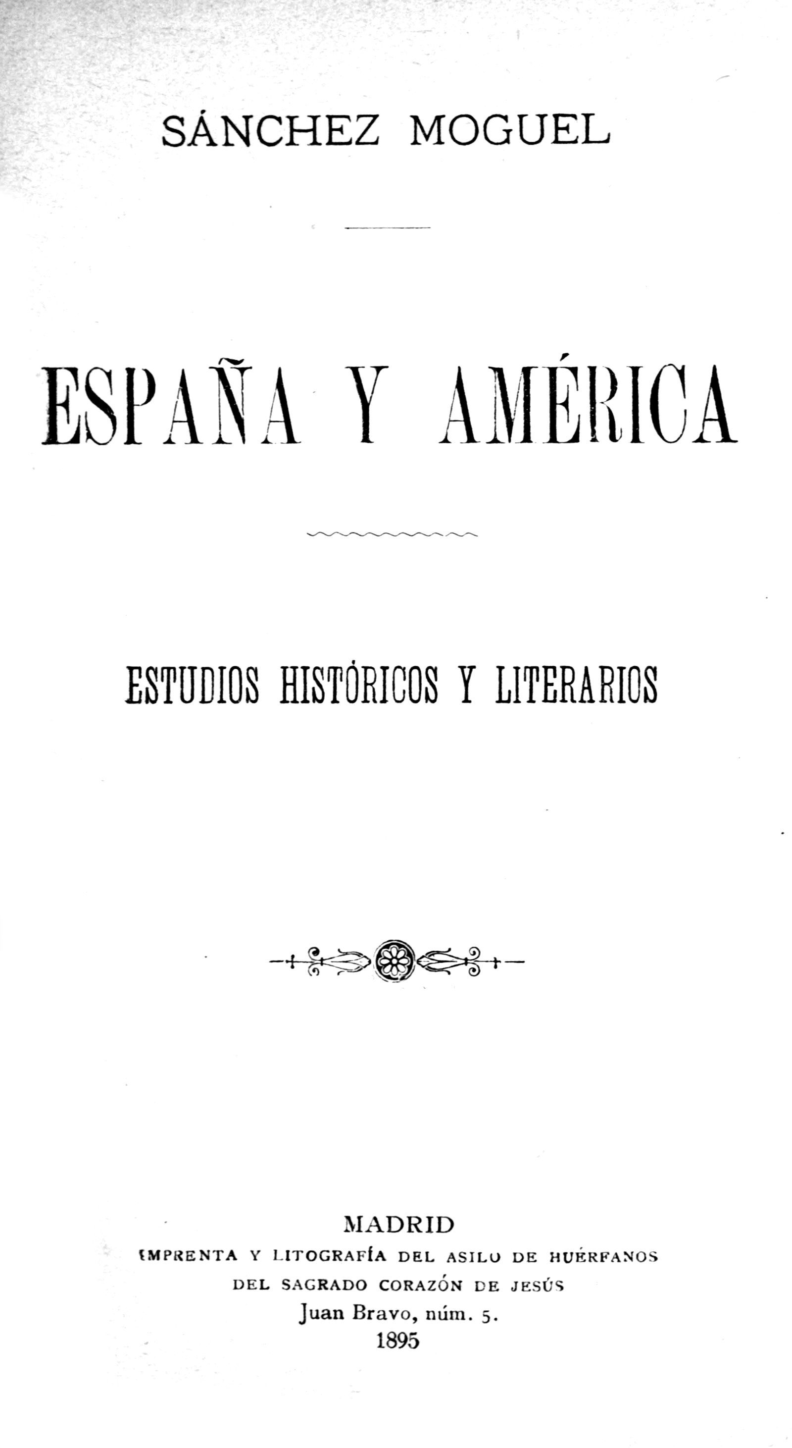 Capa de España y América, de Antonio Sánchez Moguel