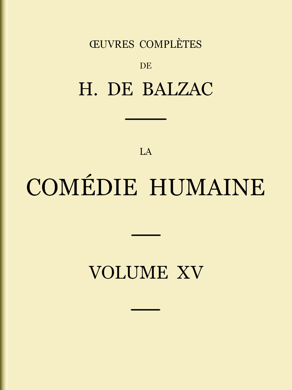 Capa de La Comédie humaine - Volume 15. Études philosophiques, de Honoré de Balzac