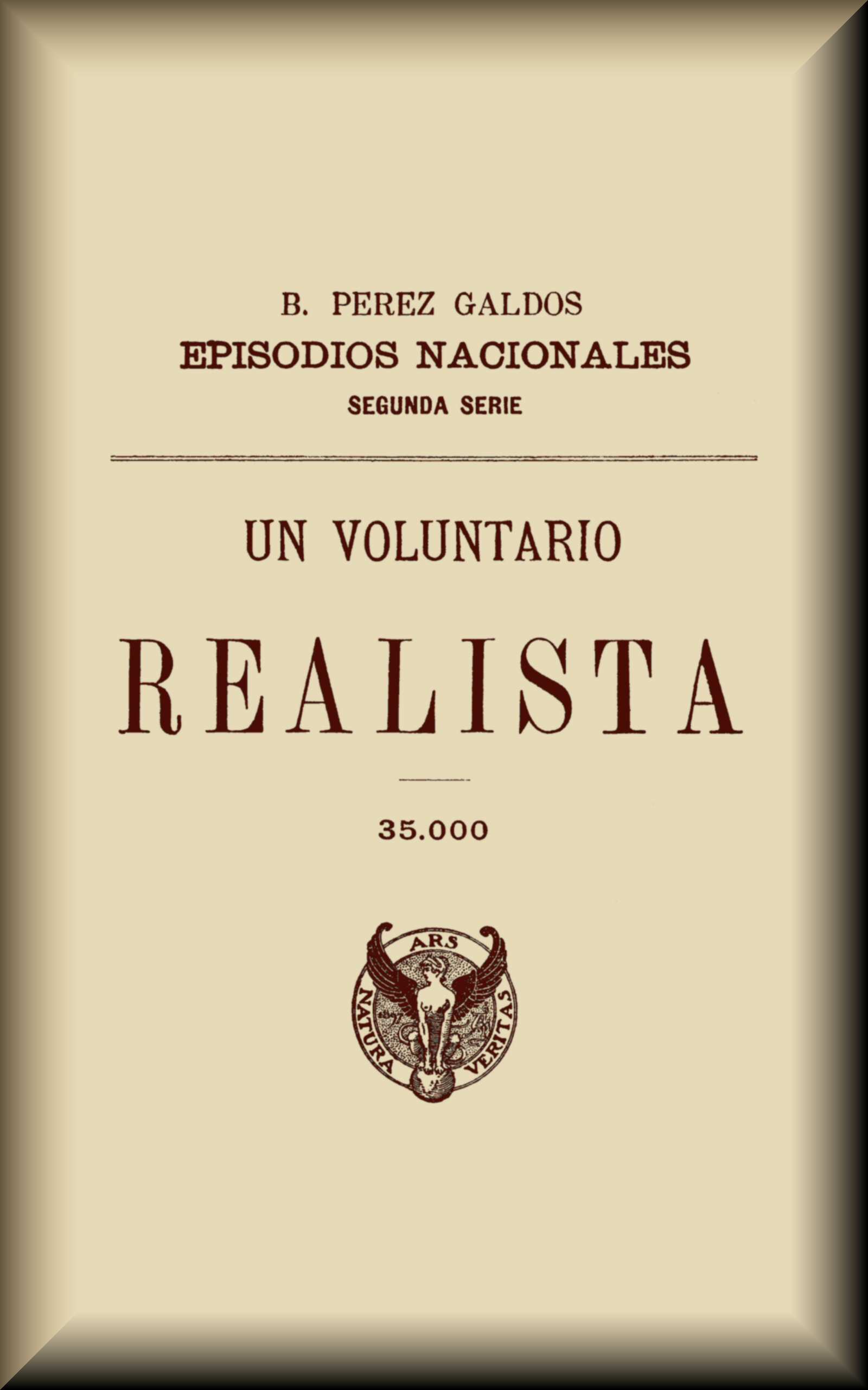 Portada de Un voluntario realista, de Benito Pérez Galdós
