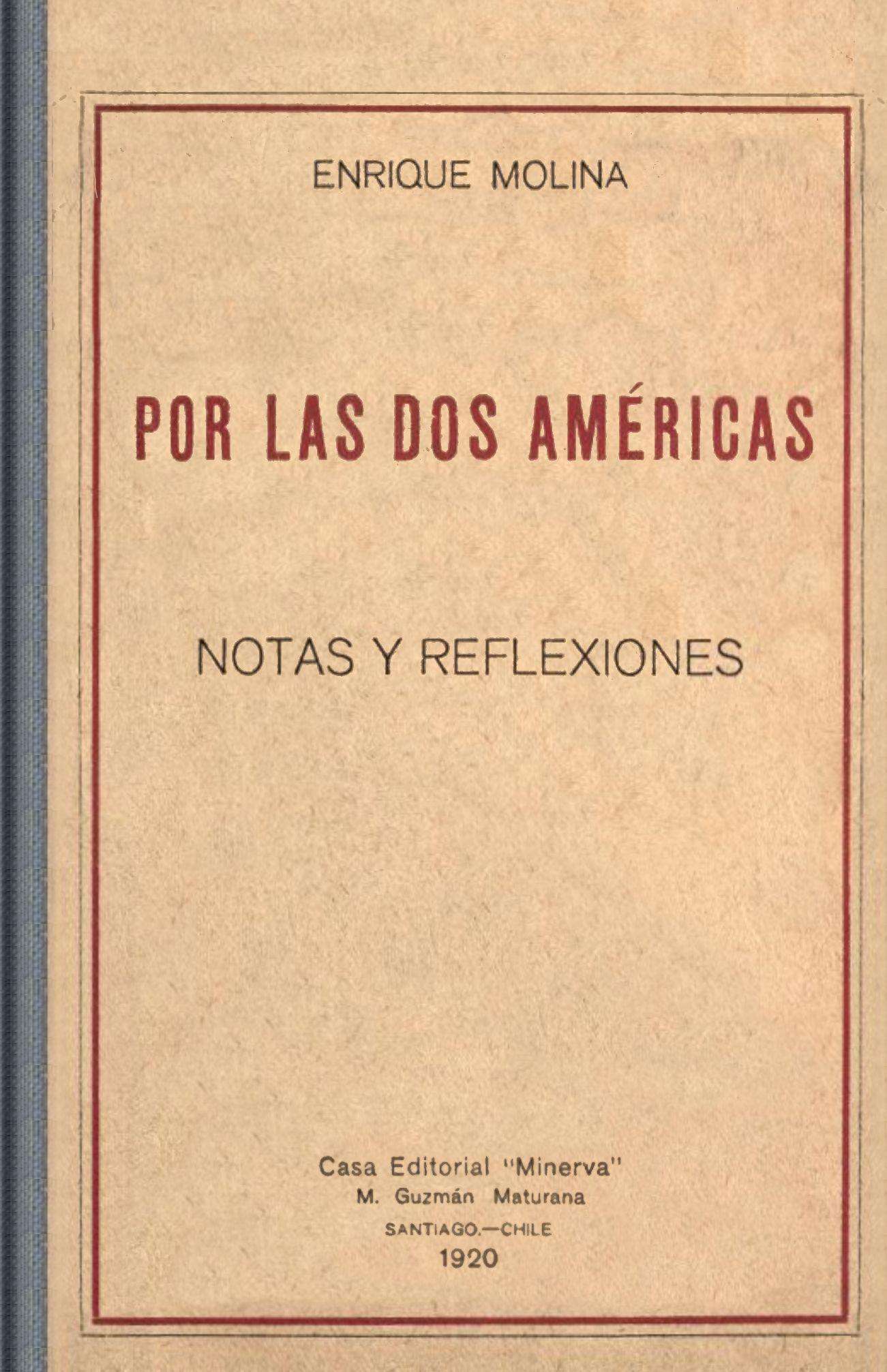 Capa de Por las dos Américas, de Enrique Molina