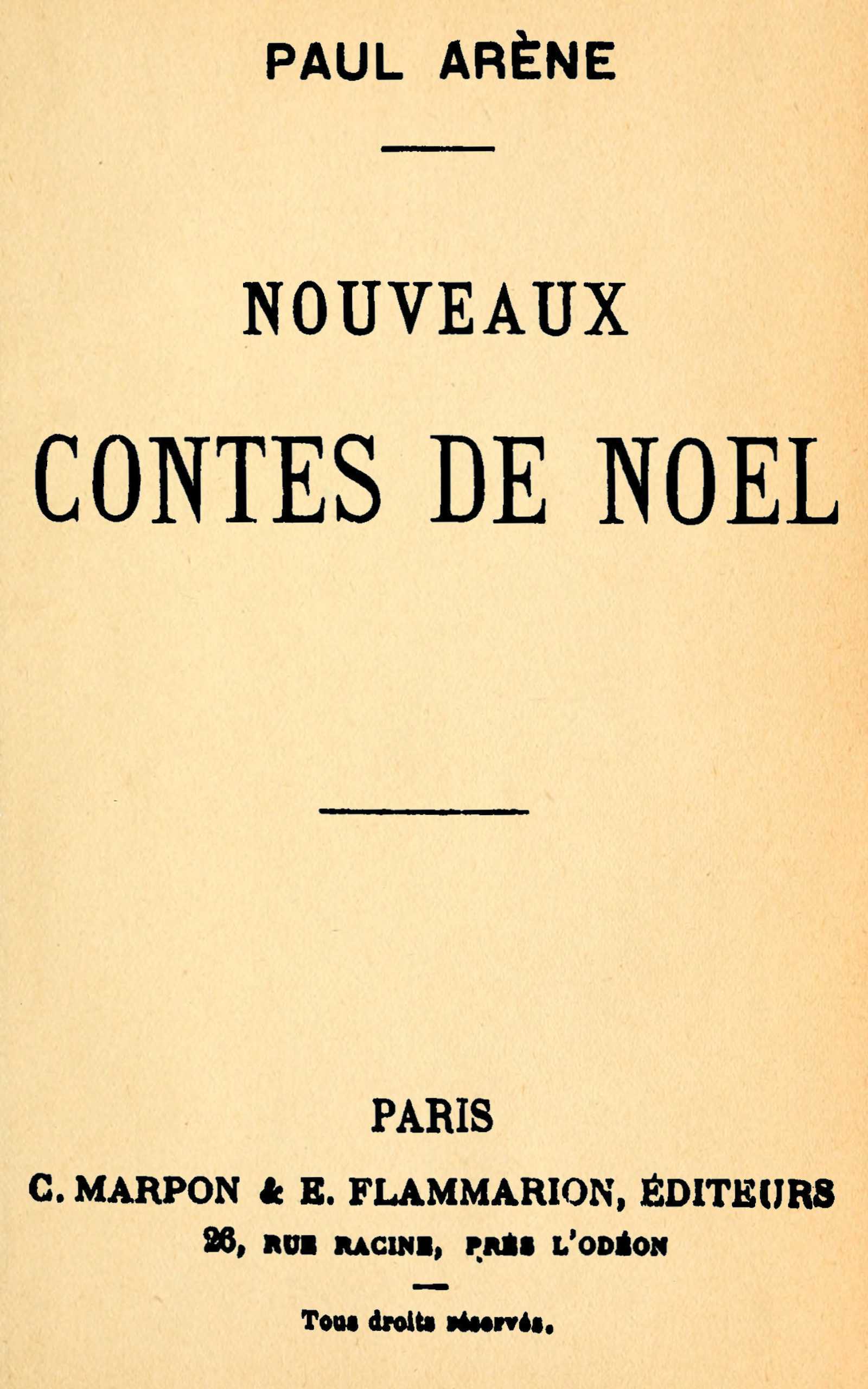 Copertina di Nouveaux contes de Noël, di Paul Arène