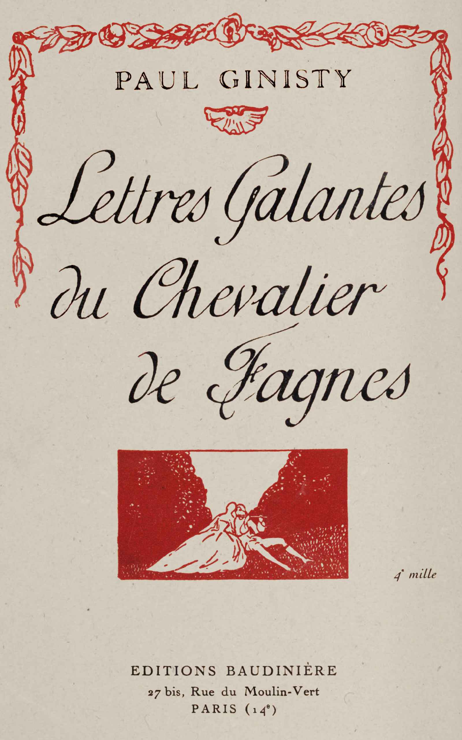 Copertina di Lettres galantes du chevalier de Fagnes, di Paul Ginisty