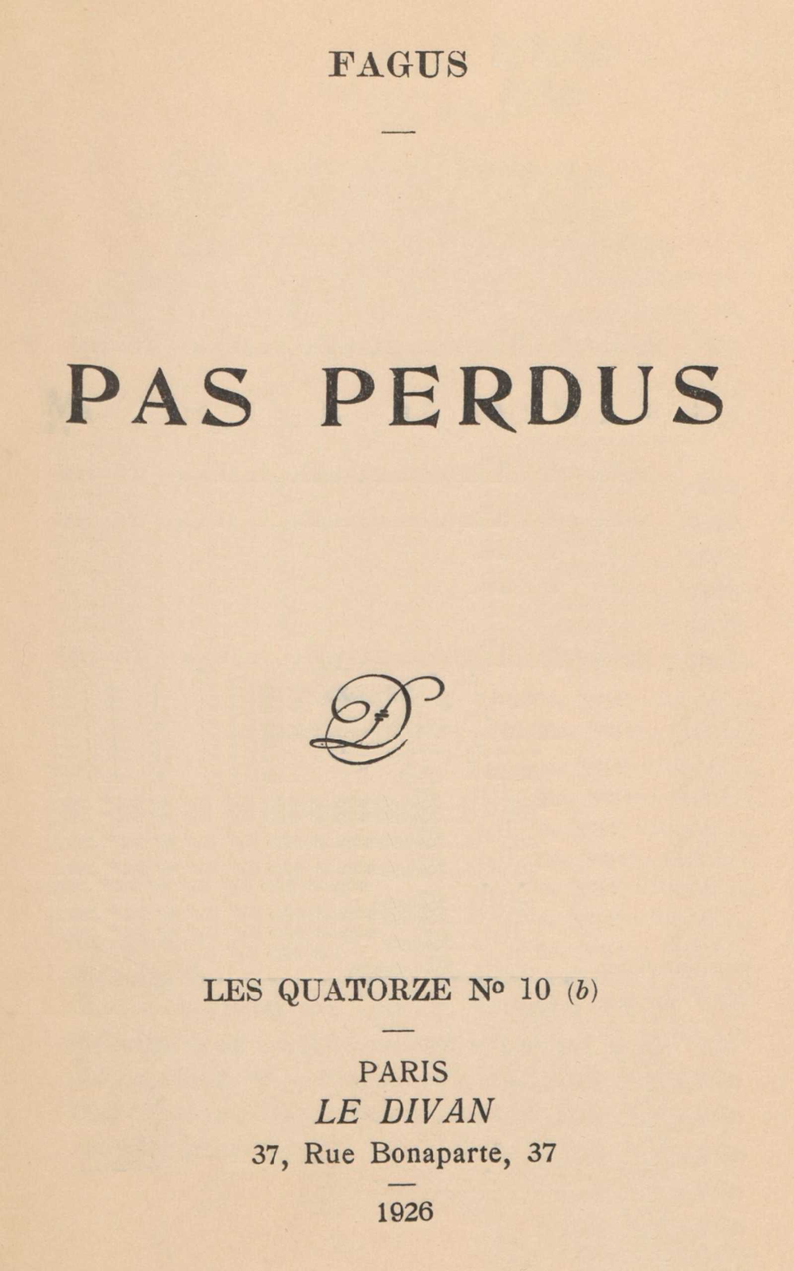 Operculum “Pas perdus”, auctore Fagus