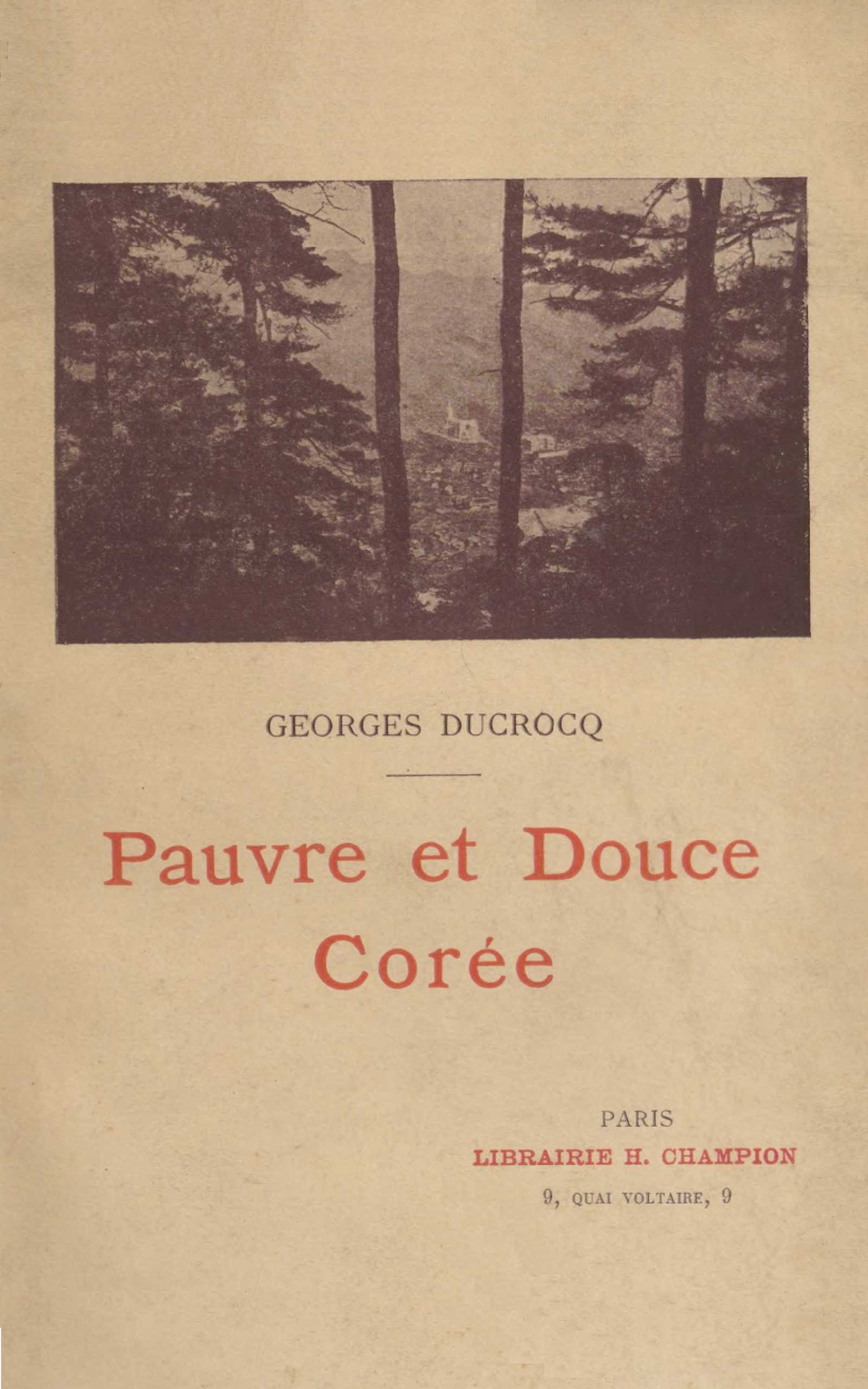 Portada de Pauvre et douce Corée, de Georges Ducrocq
