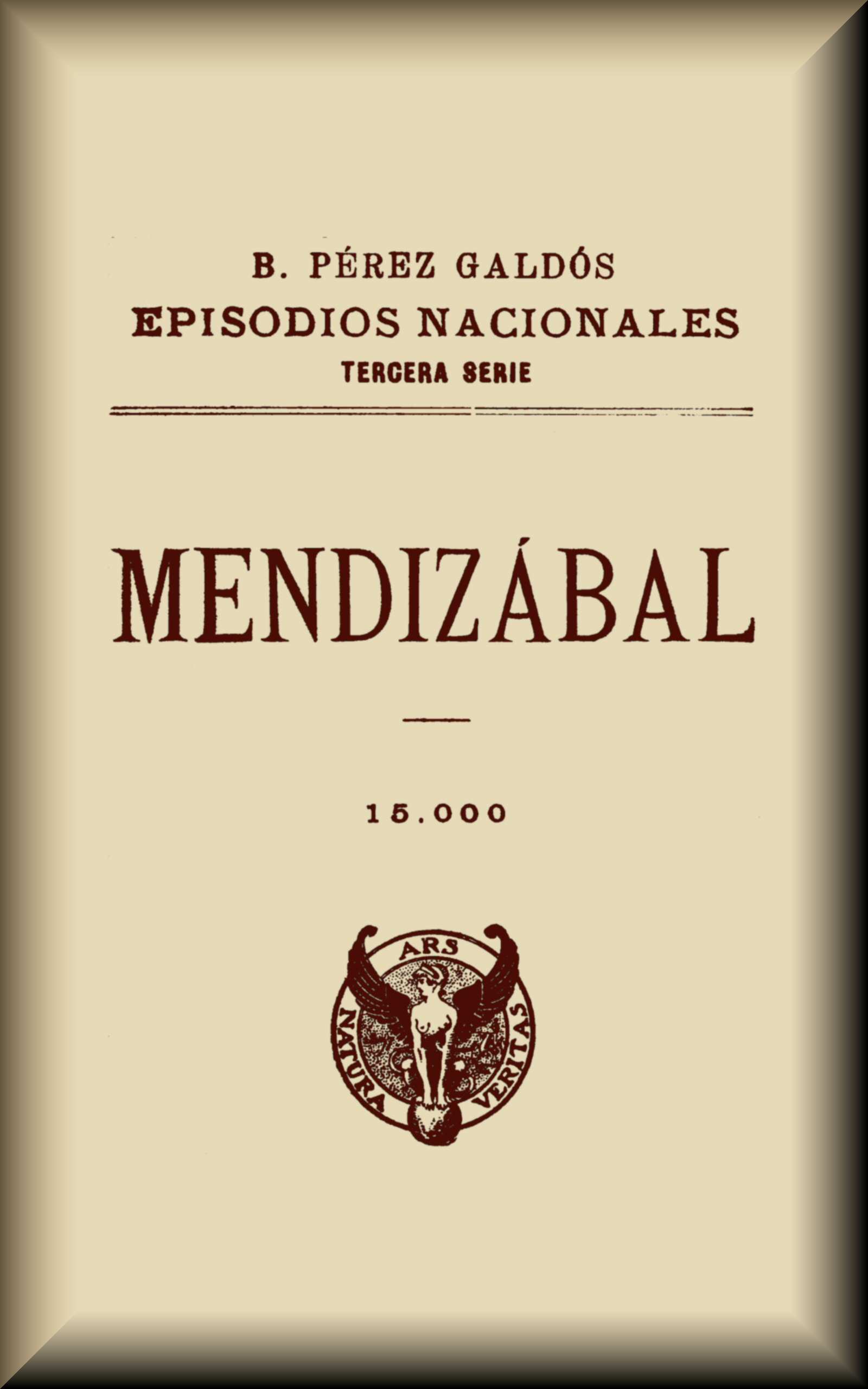 Portada de Mendizábal, de Benito Pérez Galdós