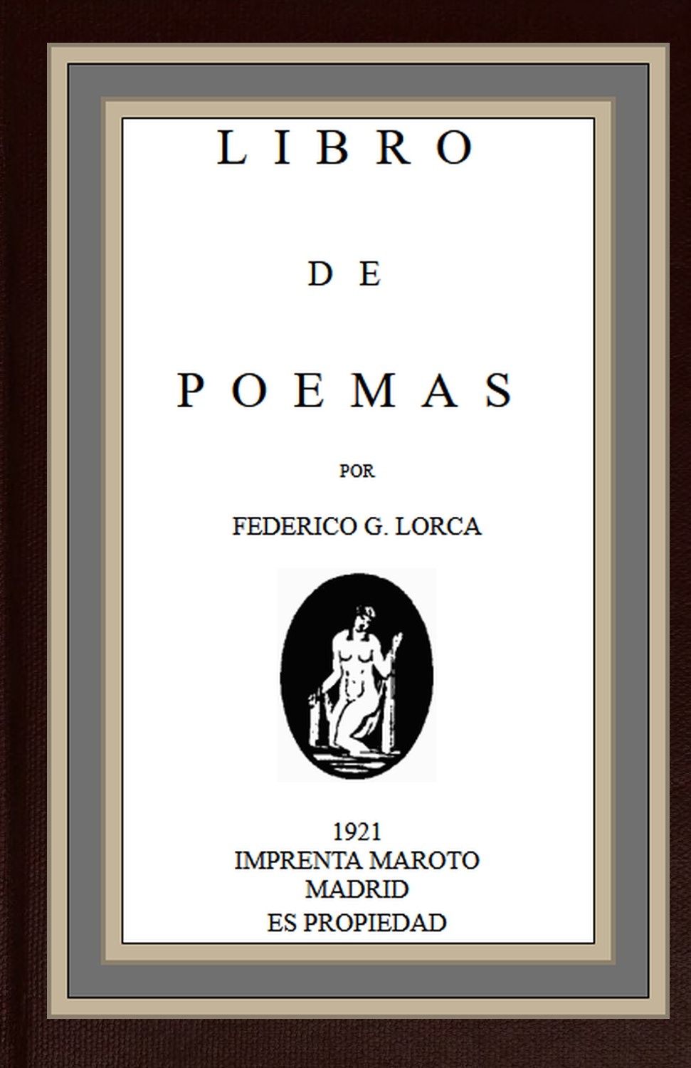 Portada de Libro de poemas, de Federico García Lorca