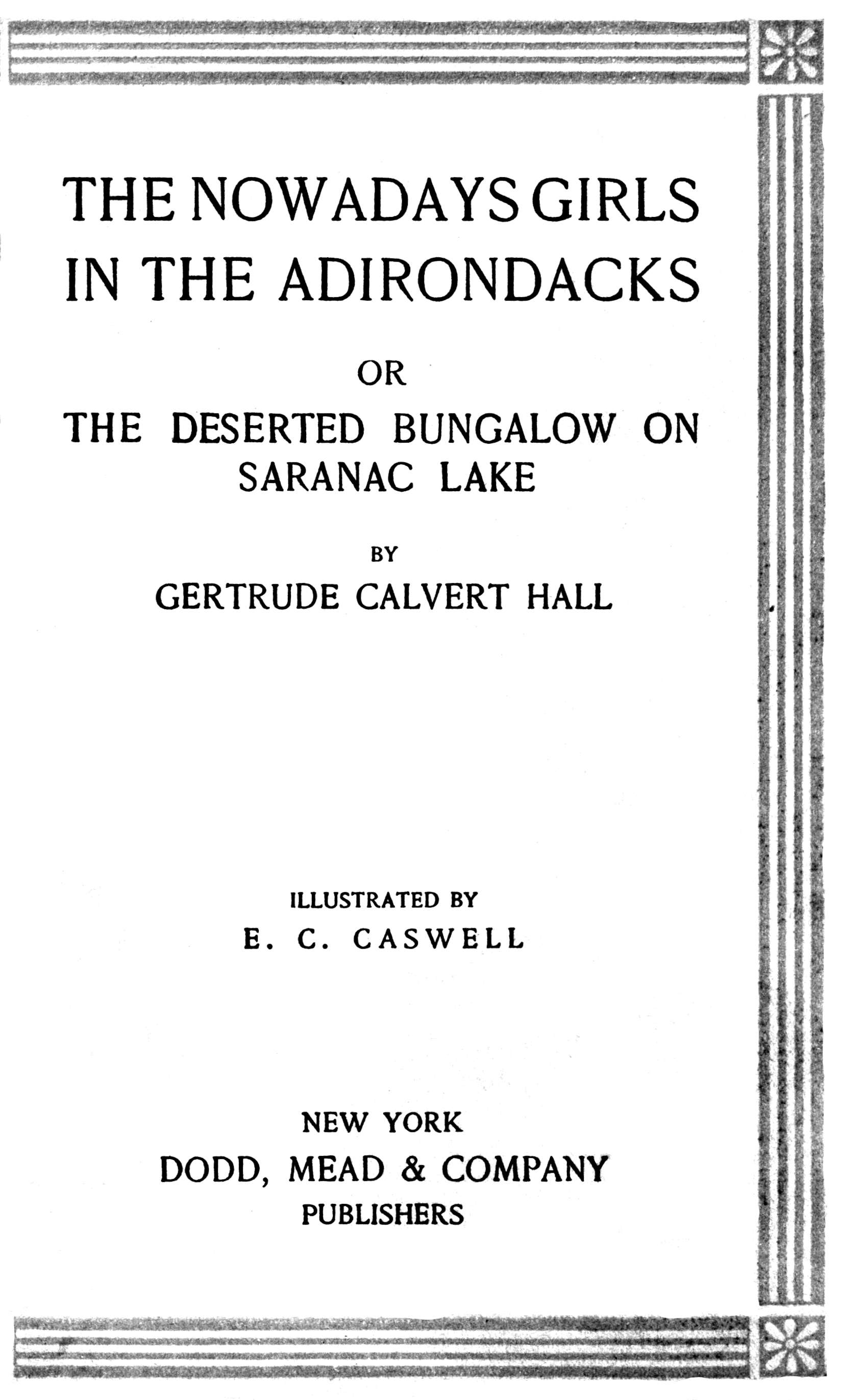 Copertina di The Nowadays Girls in the Adirondacks, di Gertrude Hall Brownell