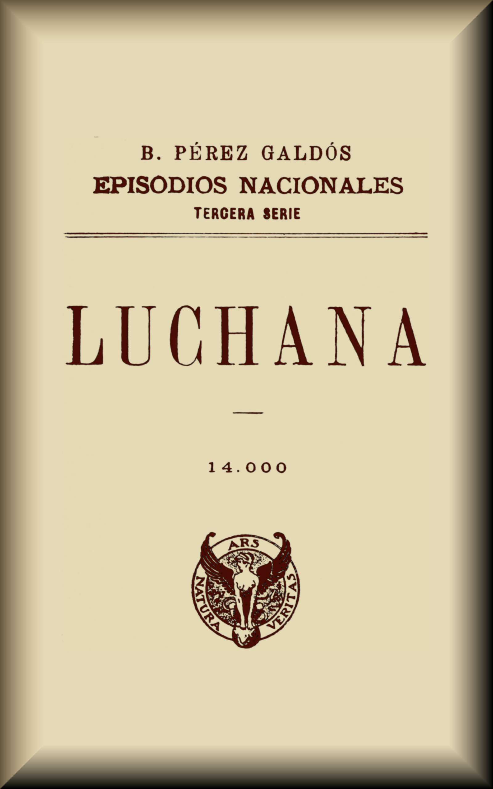 Portada de Luchana, de Benito Pérez Galdós