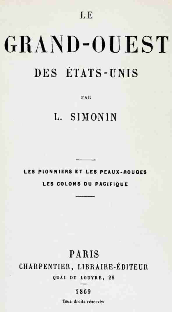 Copertina di Le grand-ouest des États-Unis, di Louis Simonin