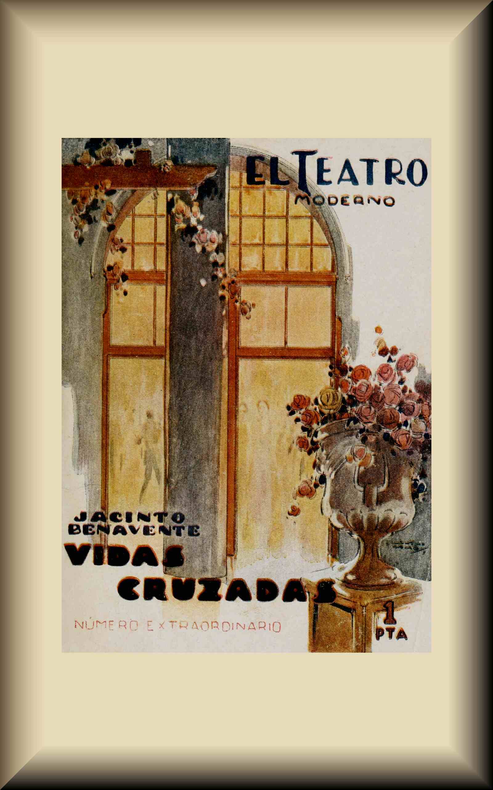 Capa de Vidas cruzadas, de Jacinto Benavente