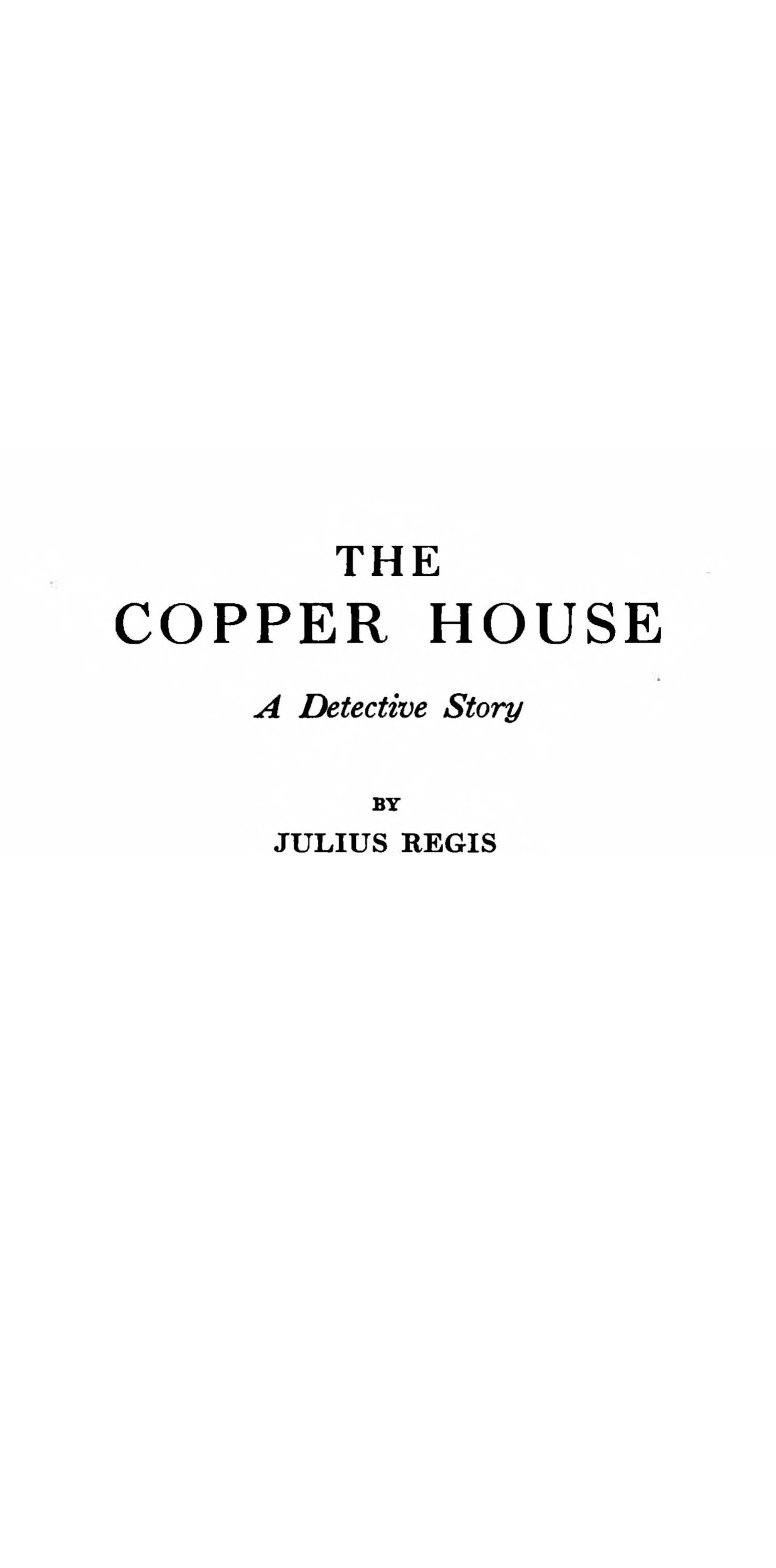 《The Copper House》封面,Julius Regis 著
