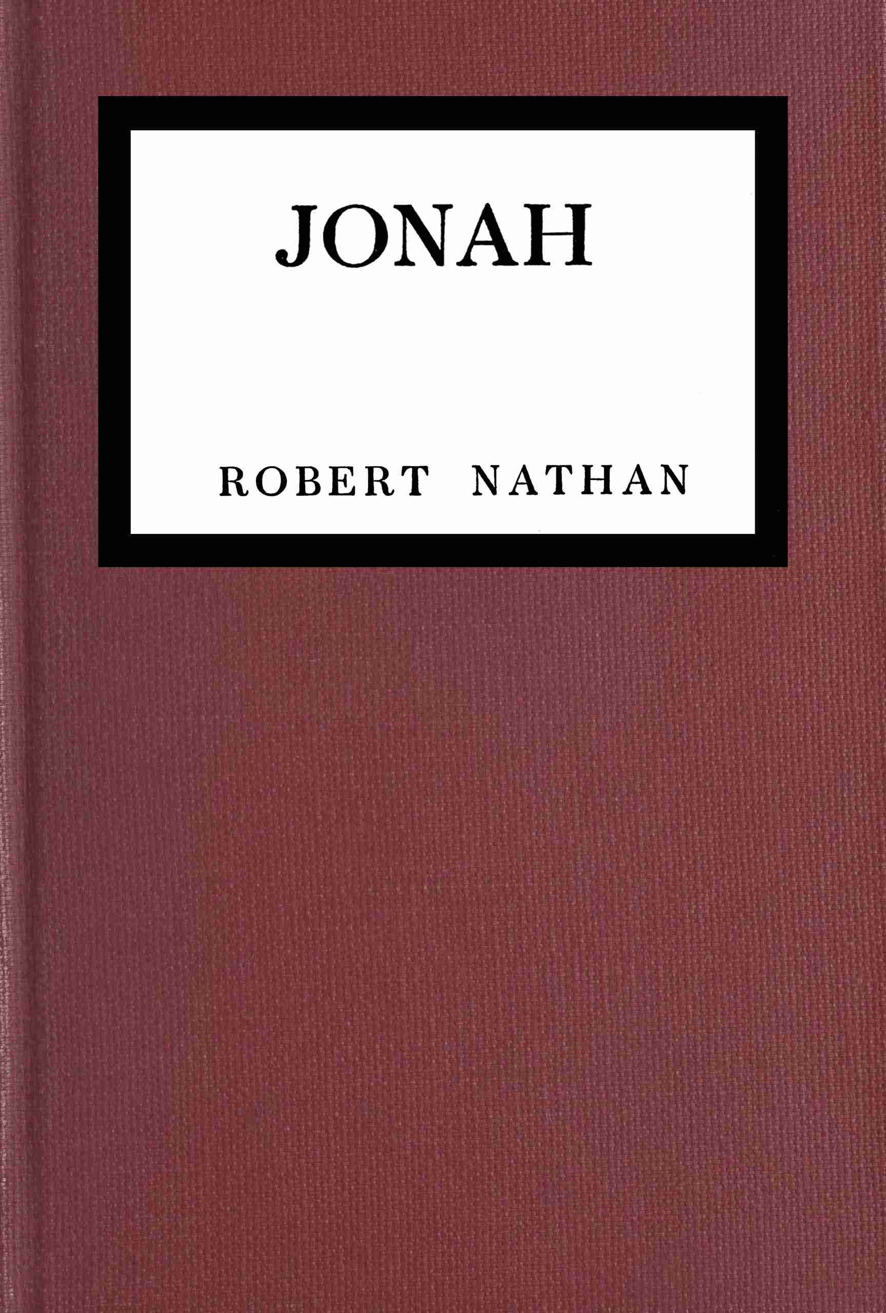《Jonah》封面,Robert Nathan 著