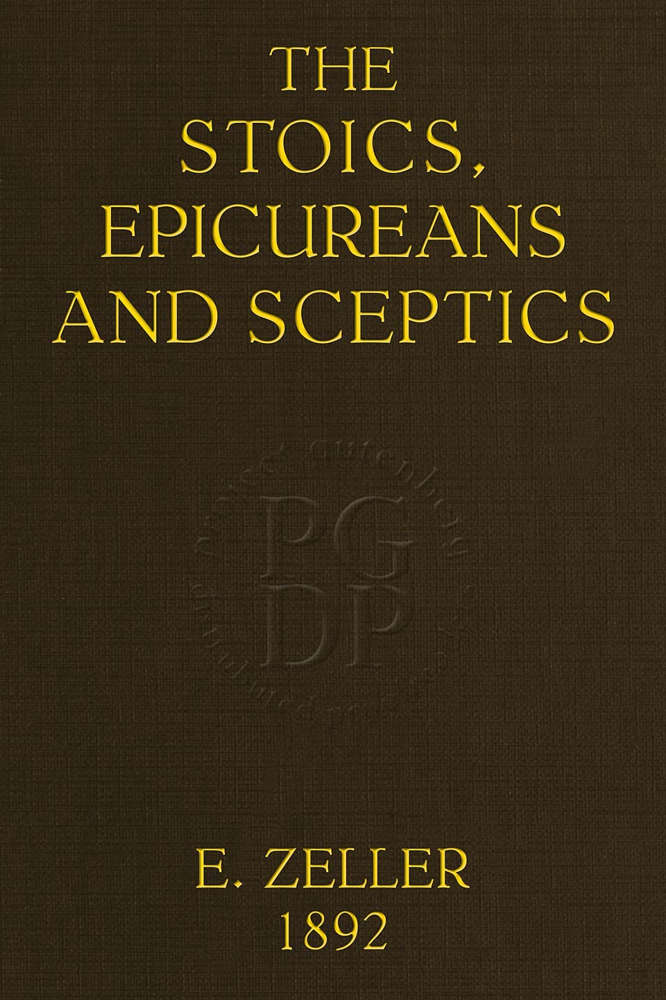 Cover of The Stoics, Epicureans and Sceptics by Eduard Zeller