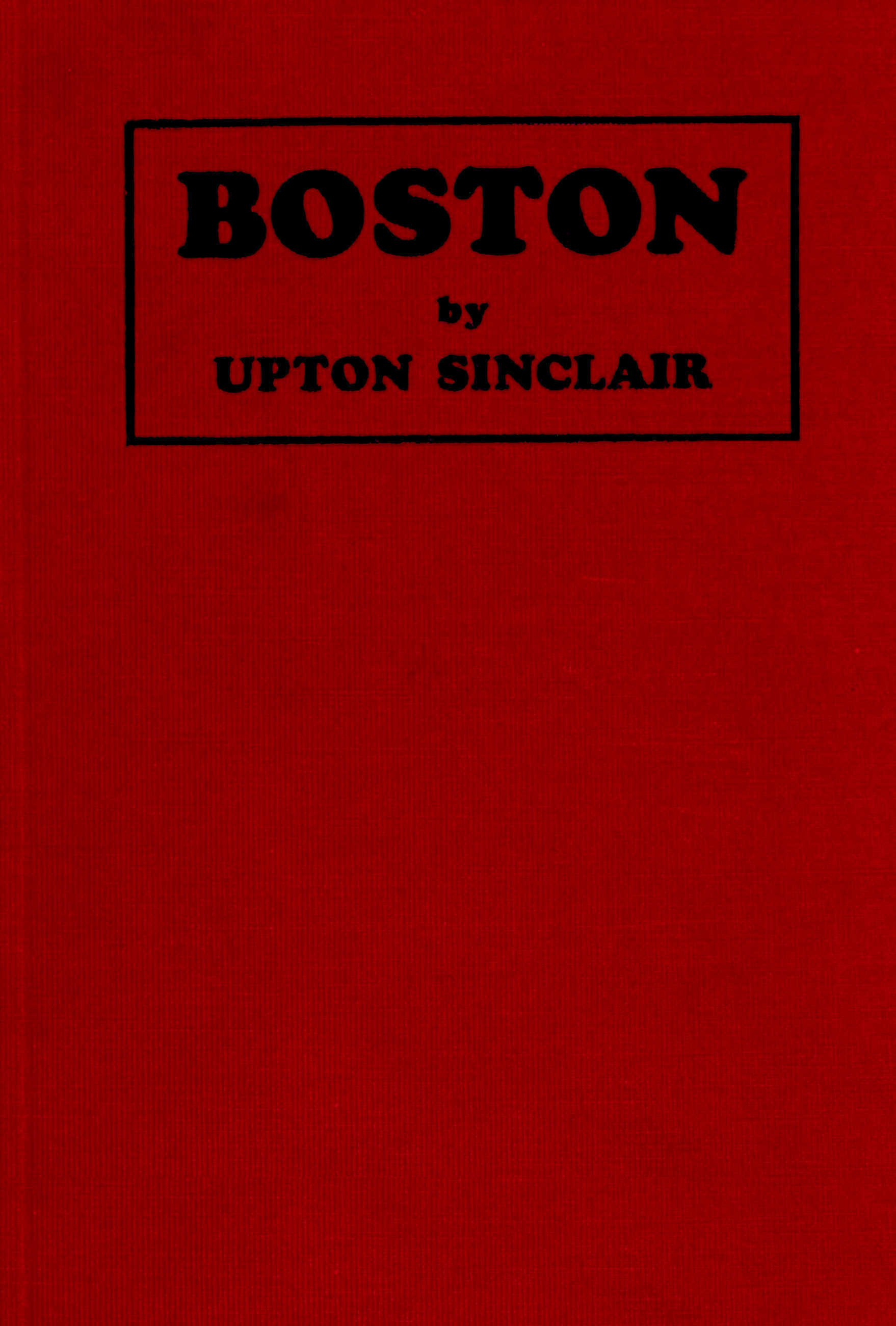 Capa de Boston, de Upton Sinclair