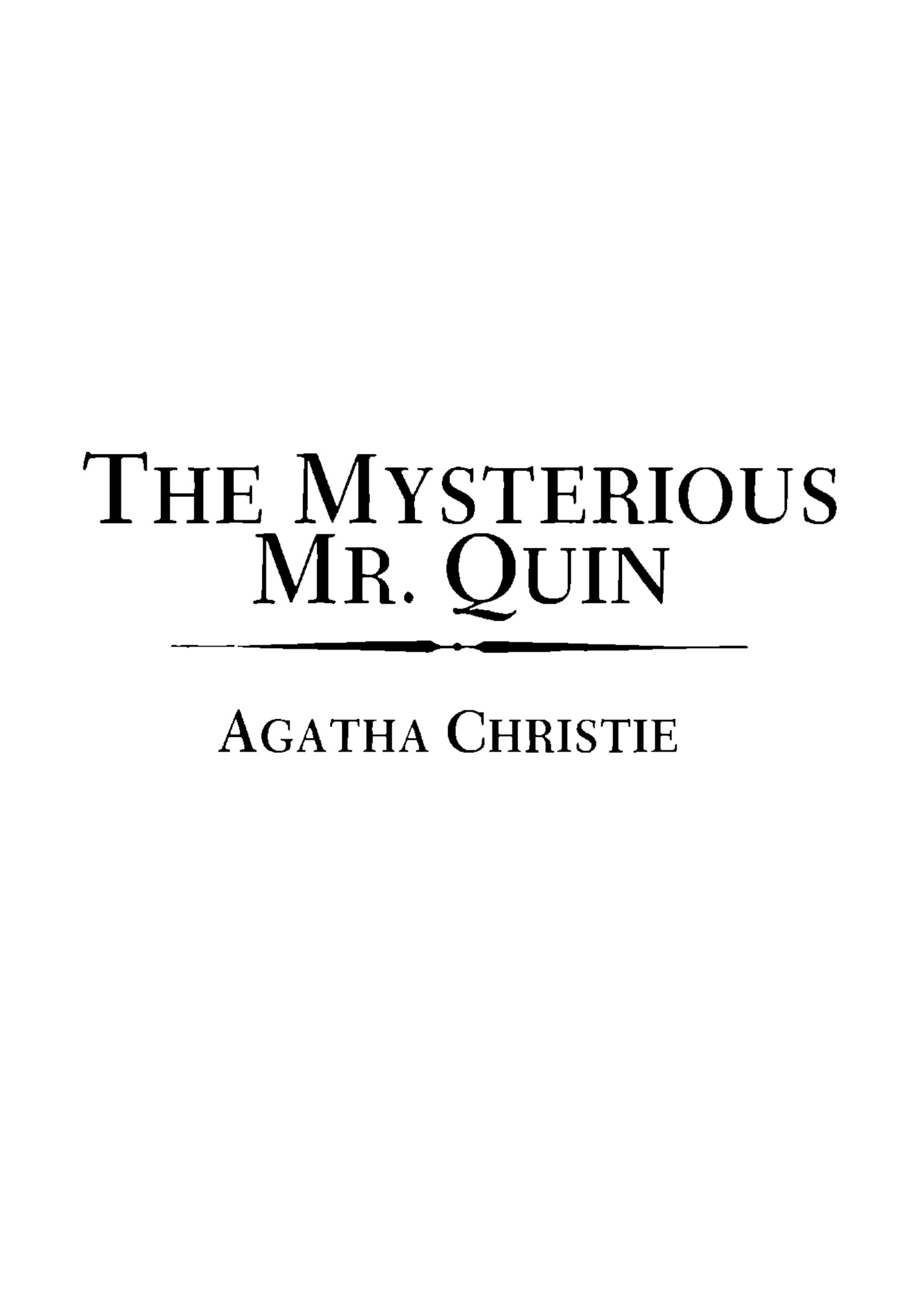 Couverture de The mysterious Mr. Quin par Agatha Christie