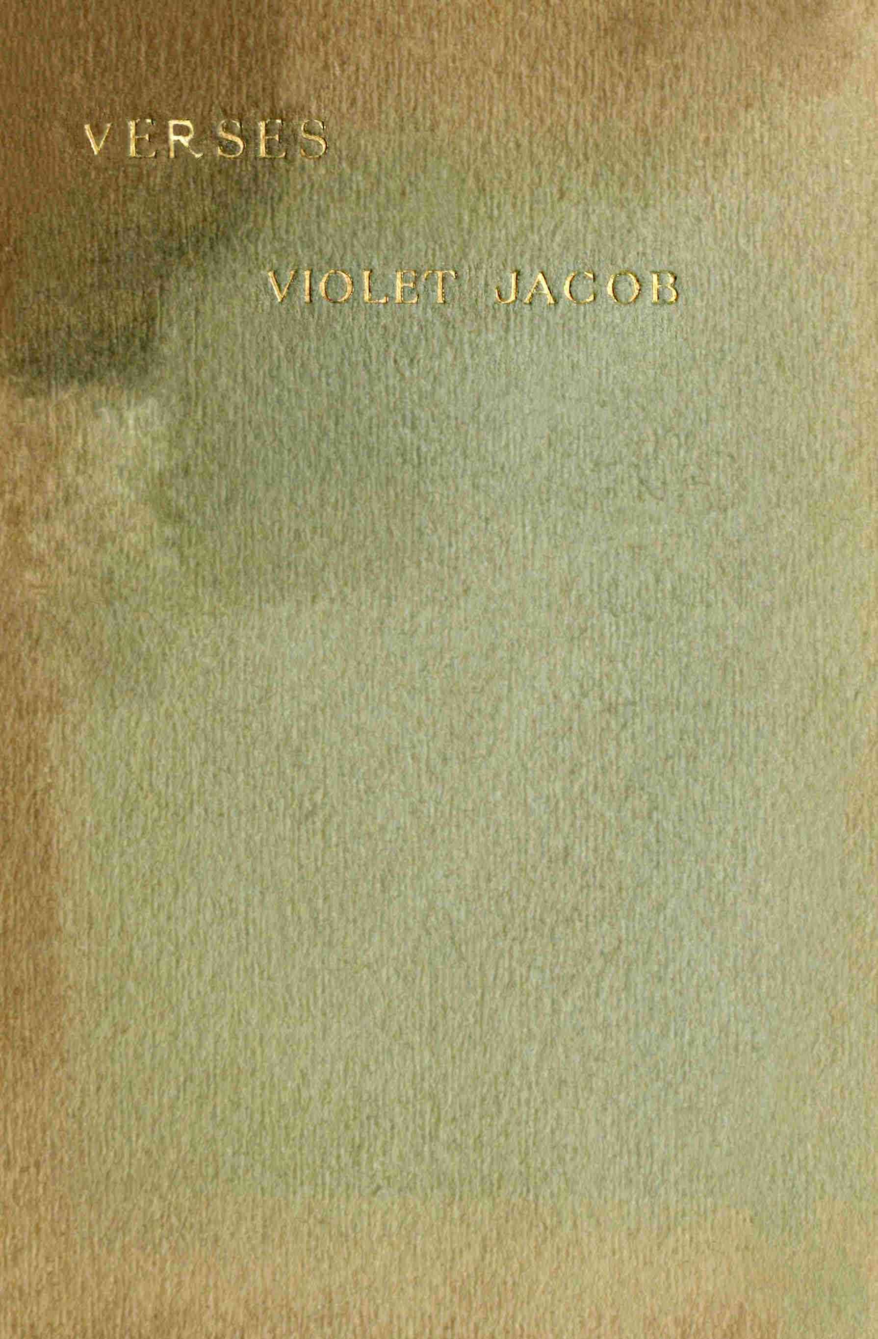 Portada de Verses, de Violet Jacob