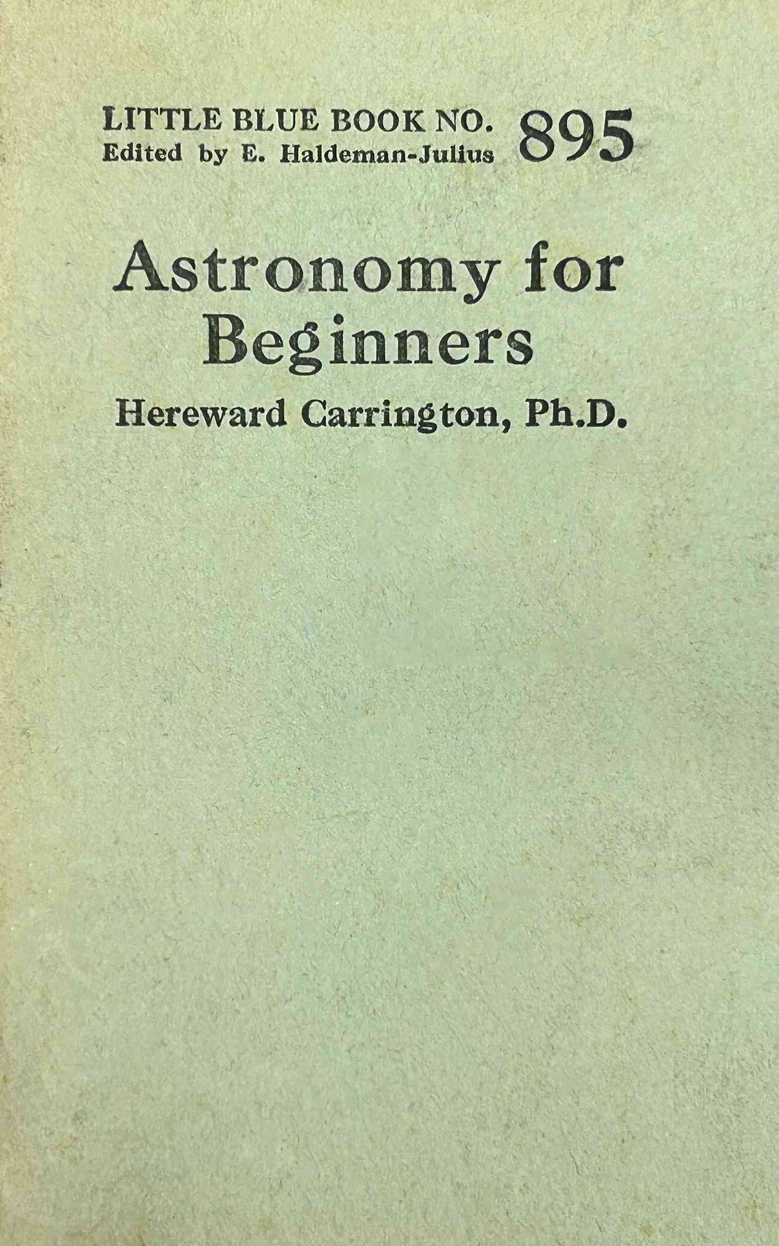 Portada de Astronomy for beginners, de Hereward Carrington