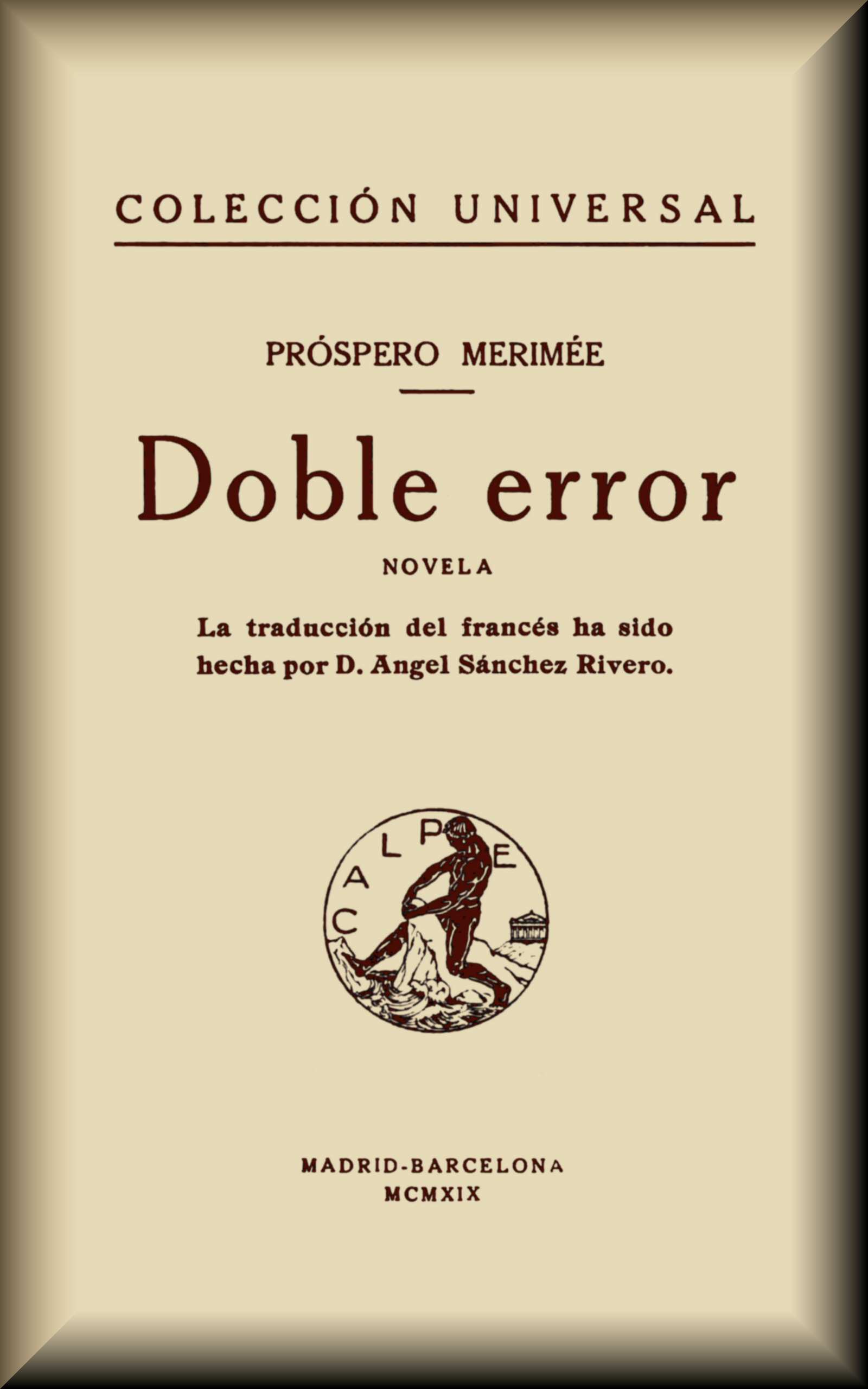 Cover of Doble error by Prosper Mérimée