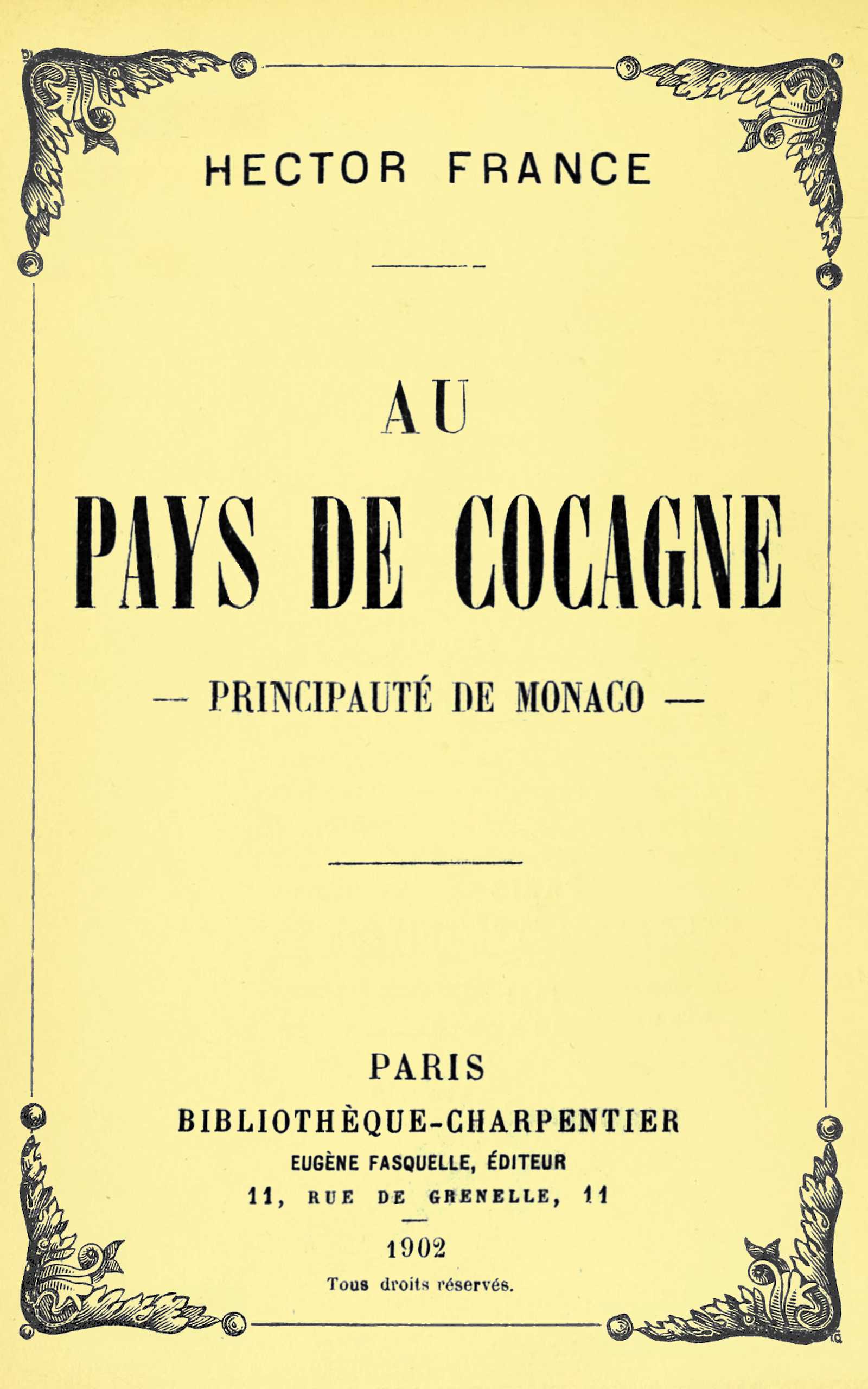 Operculum “Au pays de Cocagne”, auctore Hector France