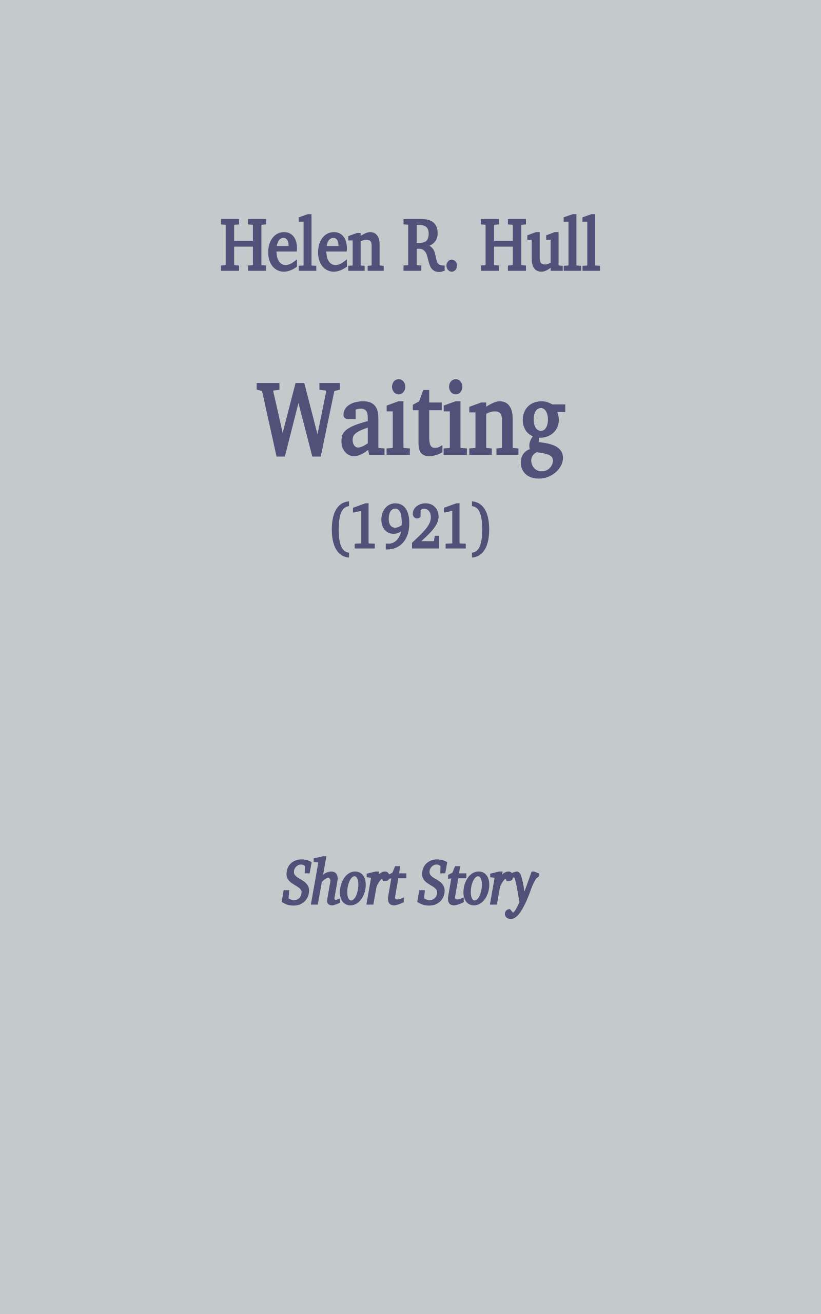 Copertina di Waiting, di Helen R. Hull