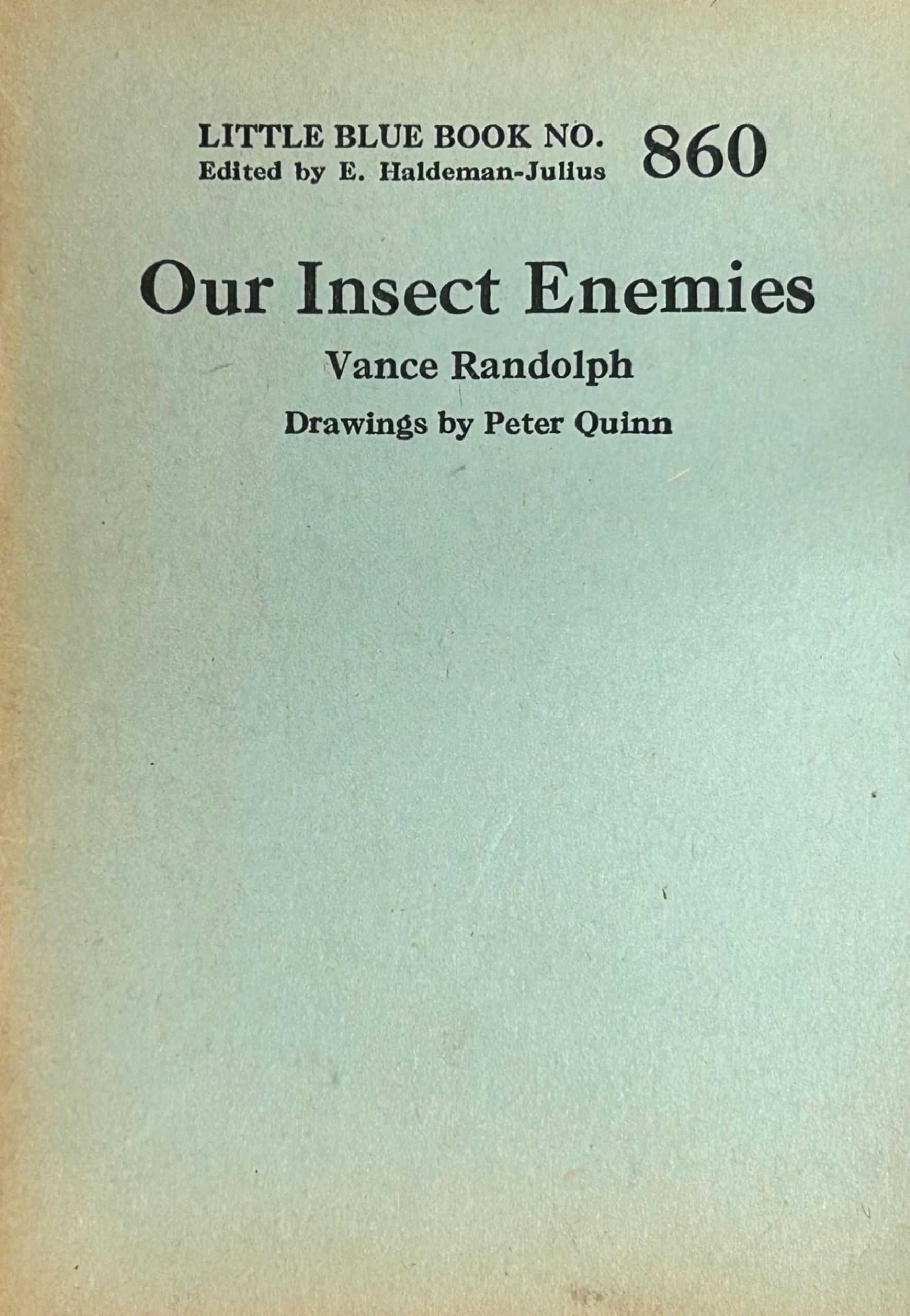 Couverture de Our insect enemies par Vance Randolph