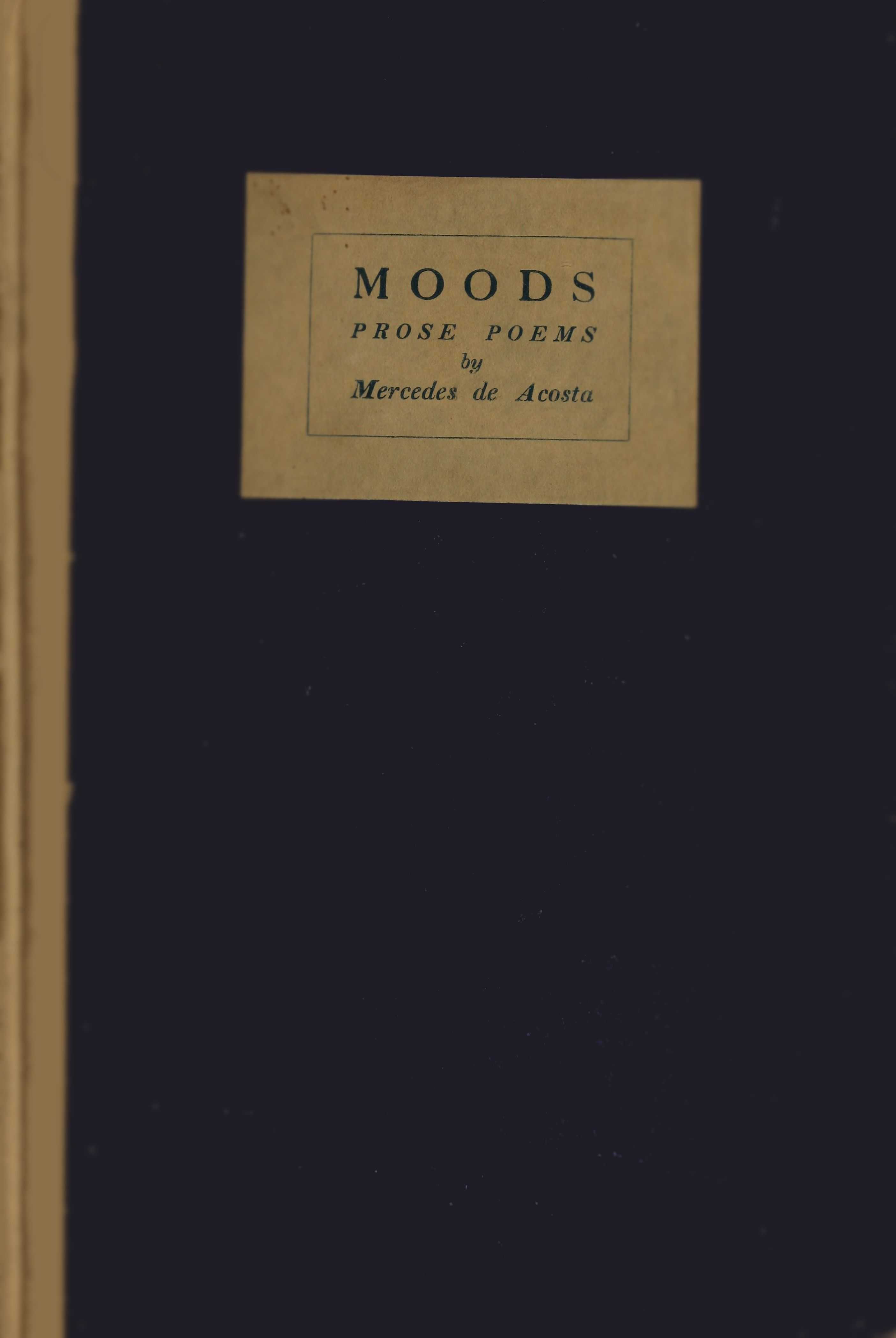 Copertina di Moods, di Mercedes de Acosta