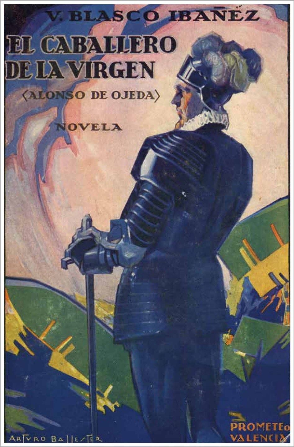 Portada de El Caballero de la Virgen, de Vicente Blasco Ibáñez