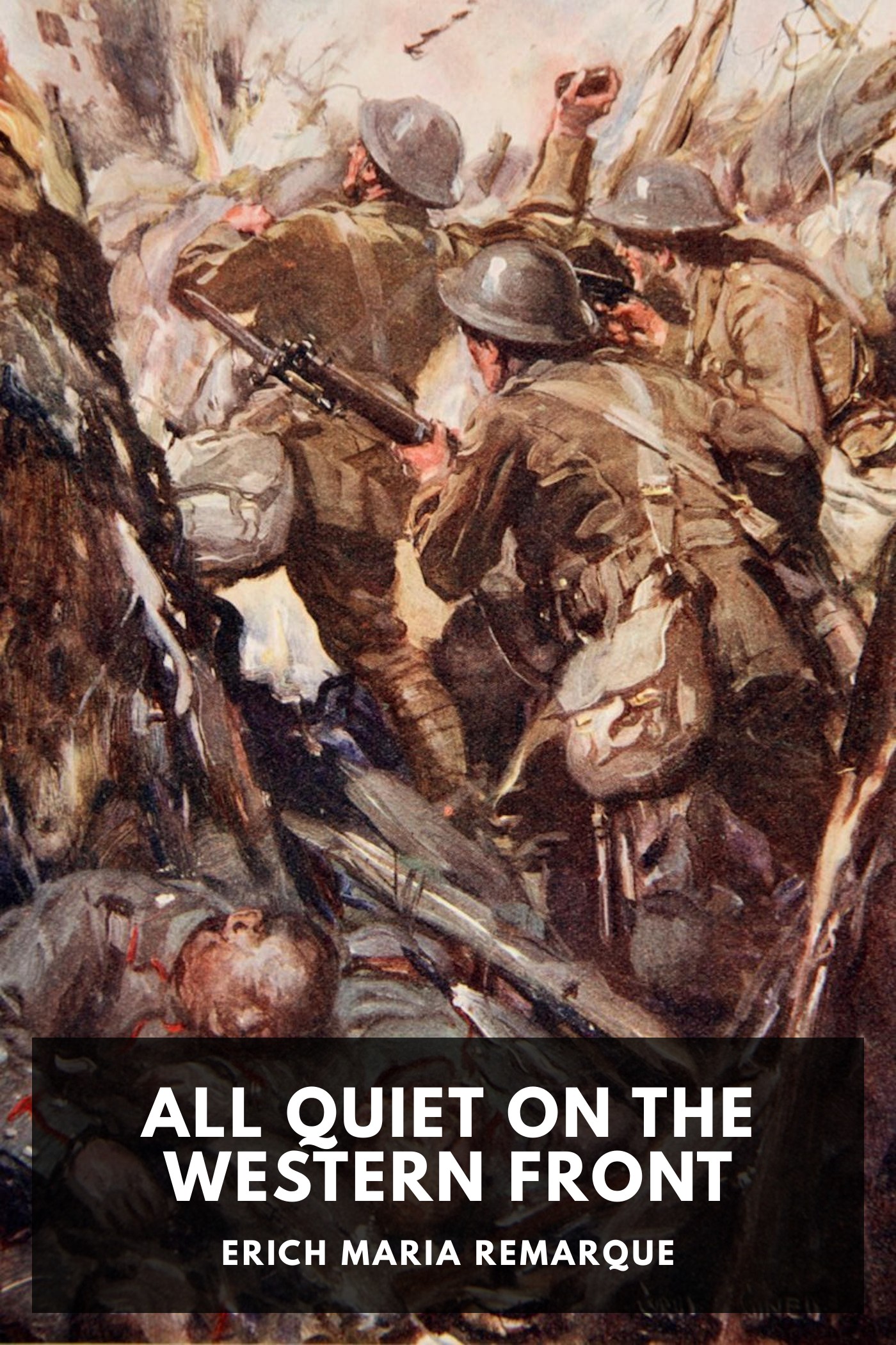 《All Quiet on the Western Front》封面,Erich Maria Remarque 著